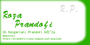 roza prandofi business card